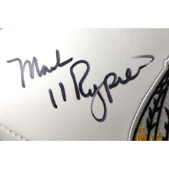 Mark Rypien Autographed Washington Redskins Logo Football SB MVP Beckett W 51821