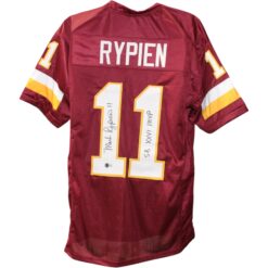 Mark Rypien Autographed/Signed Pro Style Red XL Jersey MVP Beckett Witness 51833