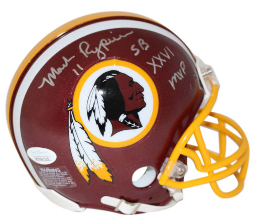 Mark Rypien Autographed/Signed Washington Redskins Mini Helmet MVP JSA 13052
