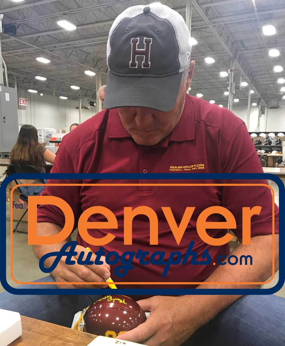Mark Rypien Signed Washington Football Team VSR4 Mini Helmet HTTR BAS