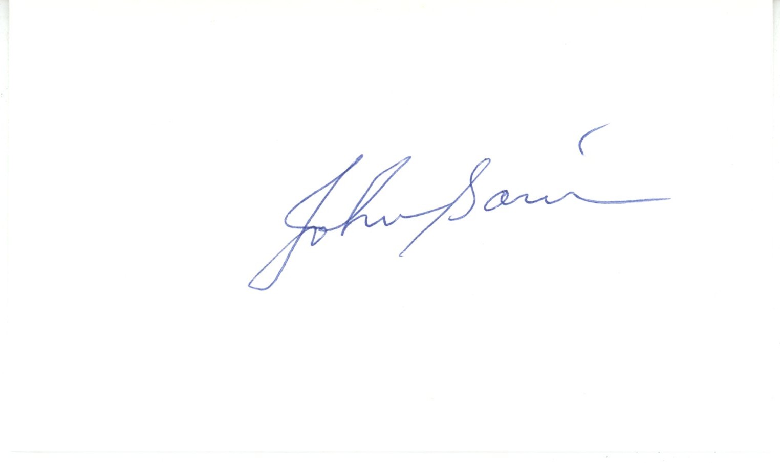Johnny Sain Autographed/Signed Atlanta Braves Index Card Beckett 56523