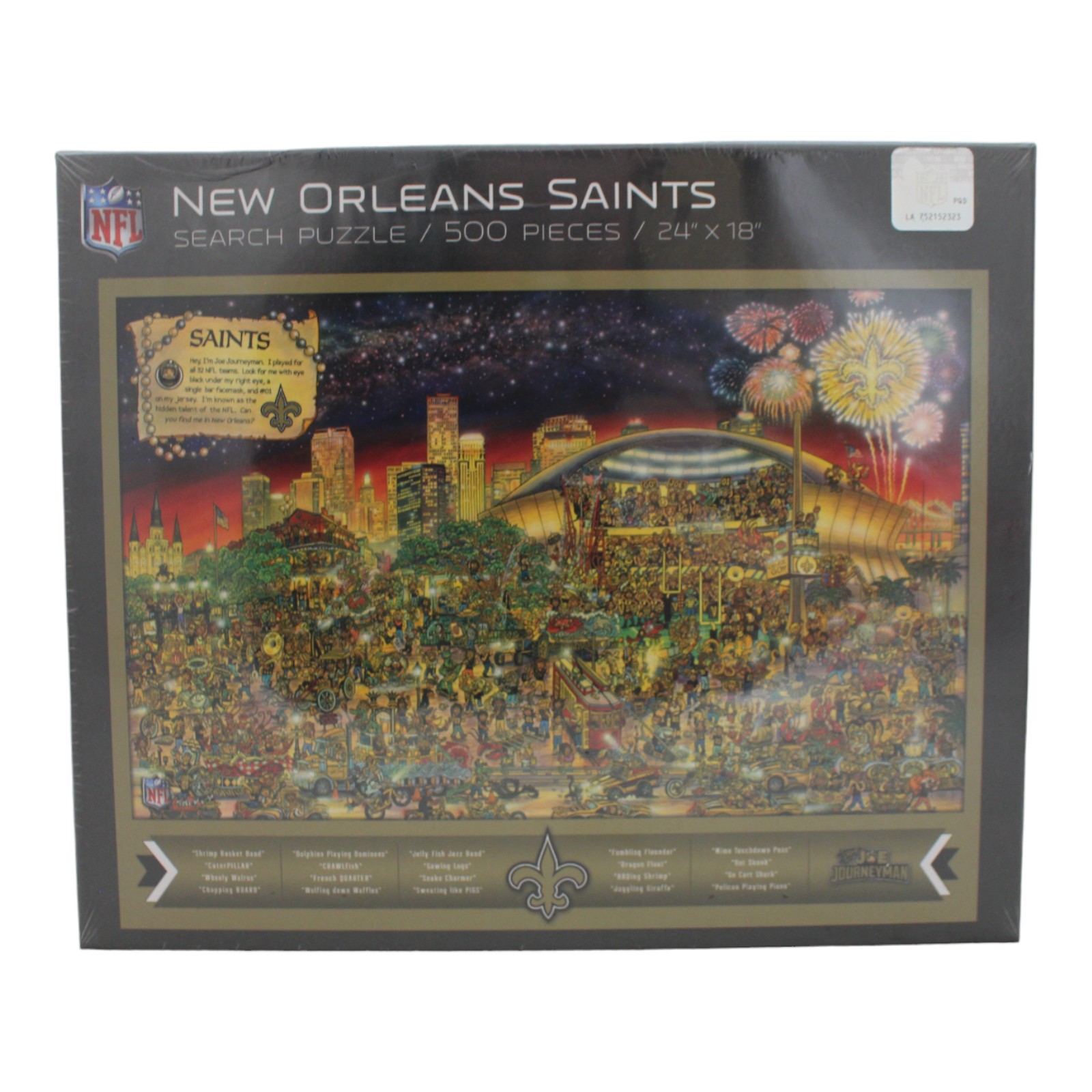 New Orleans Saints 18"x24" YouTheFan 500 Piece Joe Journeyman Puzzle