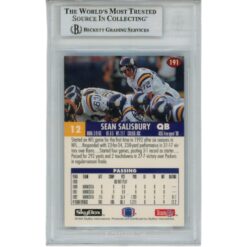 Sean Salisbury Autographed Minnesota Vikings 93 Skybox Card Slab Beckett 56124