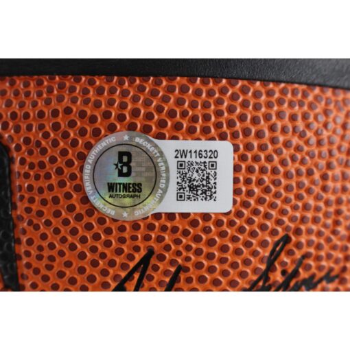 Ralph Sampson Signed Houston Rockets I/O Basketball HOF Beckett Witness 49707