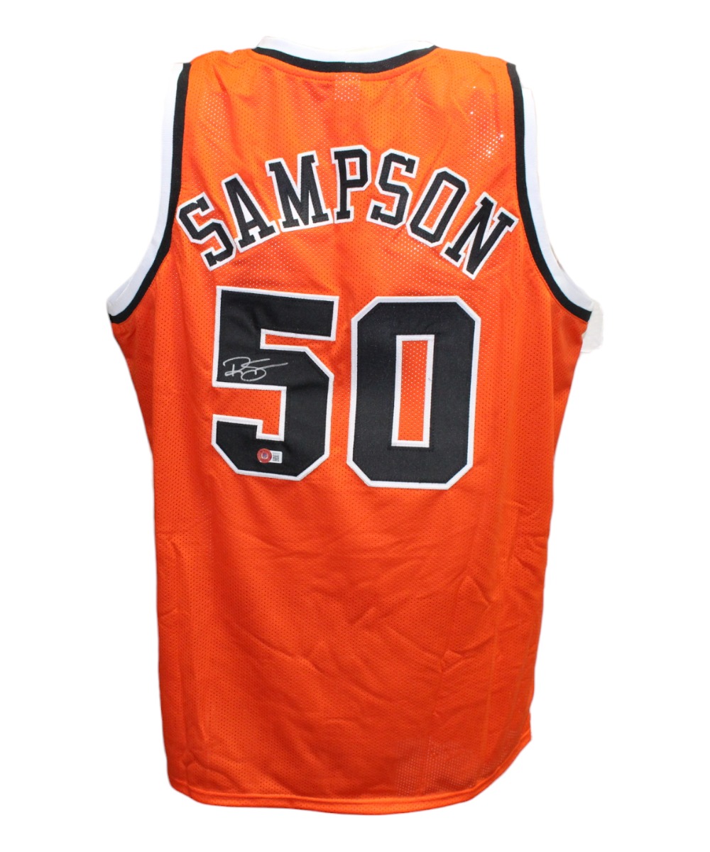 Ralph Sampson Autographed/Signed College Style Orange Jersey Beckett 