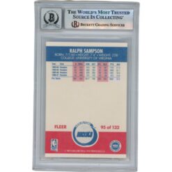 Ralph Sampson Autographed 1987 Fleer #97 Slabbed Trading Card Beckett 50344