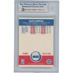 Ralph Sampson Autographed 1987 Fleer #97 Slabbed Trading Card Beckett 50642