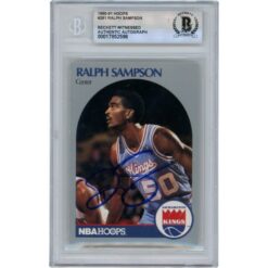 Ralph Sampson Autographed 1990 Hoops #261 Slabbed Trading Card Beckett 50671