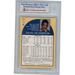 Ralph Sampson Autographed 1990 Hoops #261 Slabbed Trading Card Beckett 50671
