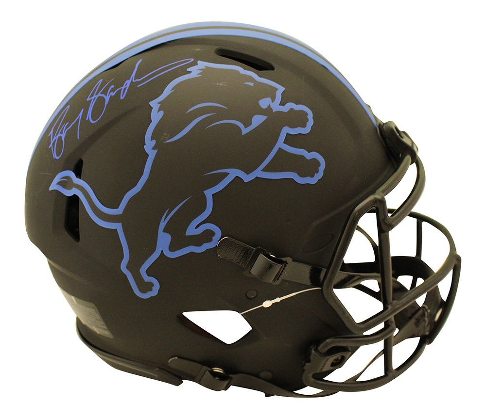 Barry Sanders Autographed Detroit Lions Authentic Eclipse Helmet Beckett