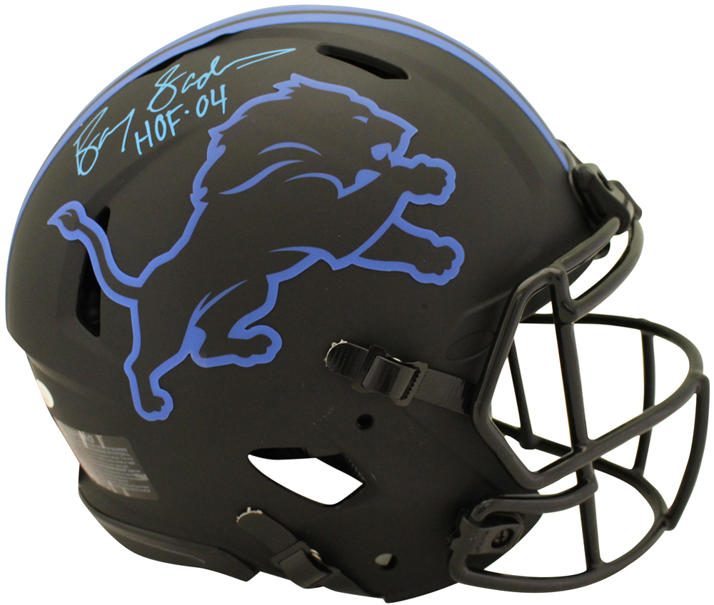 Barry Sanders Autographed FS Eclipse Speed Authentic Lions Helmet HOF