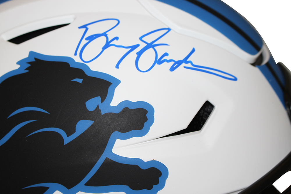 Barry Sanders Signed Detroit Lions Authentic Lunar Speed Flex Helmet BAS