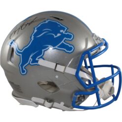 Barry Sanders Autographed Detroit Lions Authentic 22 Alt Helmet Beckett W 57145