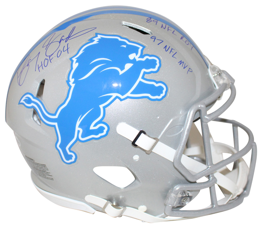 barry sanders autographed football