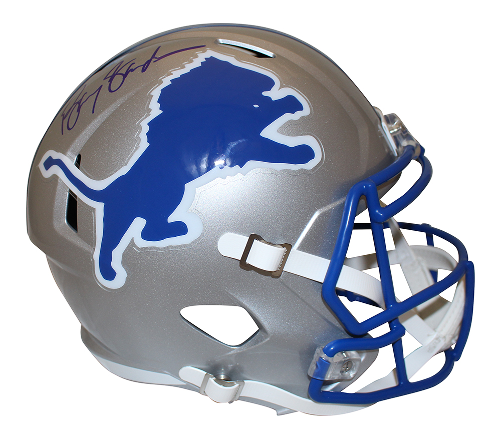 Barry Sanders Autographed Detroit Lions F/S Speed Helmet Beckett