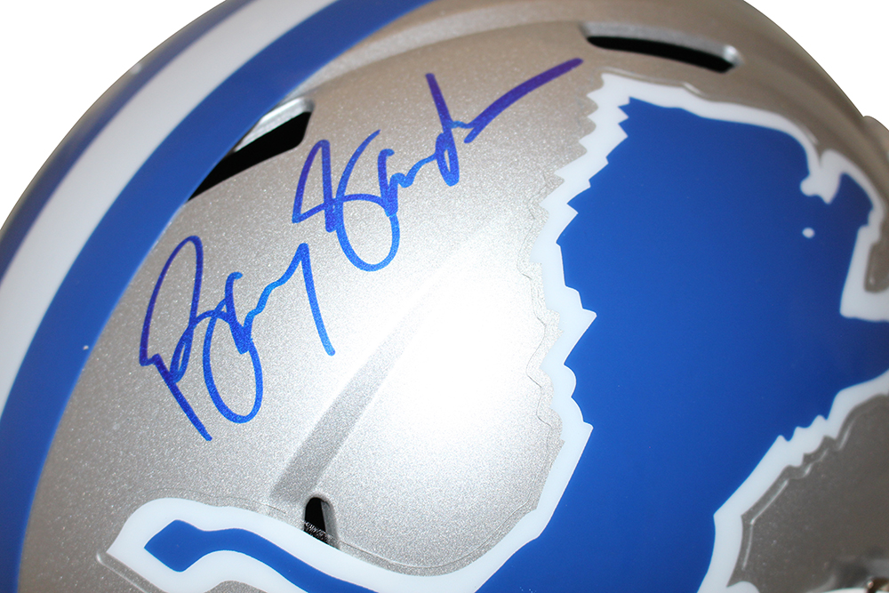 Barry Sanders Autographed Detroit Lions F/S Speed Helmet Beckett