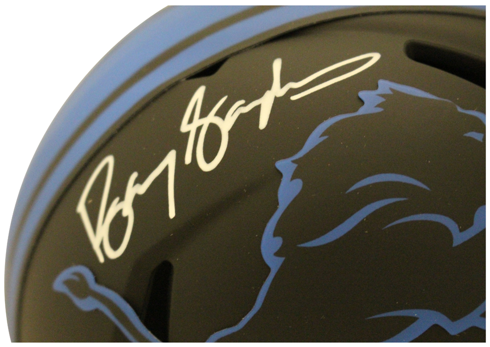 Barry Sanders Autographed Detroit Lions Eclipse Mini Helmet Beckett