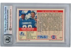 Barry Sanders Autographed 1989 Pro Set #494 Trading Card 10 Grade Beckett 54880