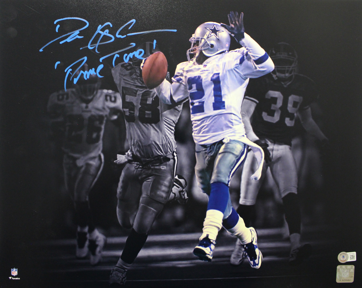 Deion Sanders Autographed/Signed Dallas Cowboys 16x20 Photo Beckett