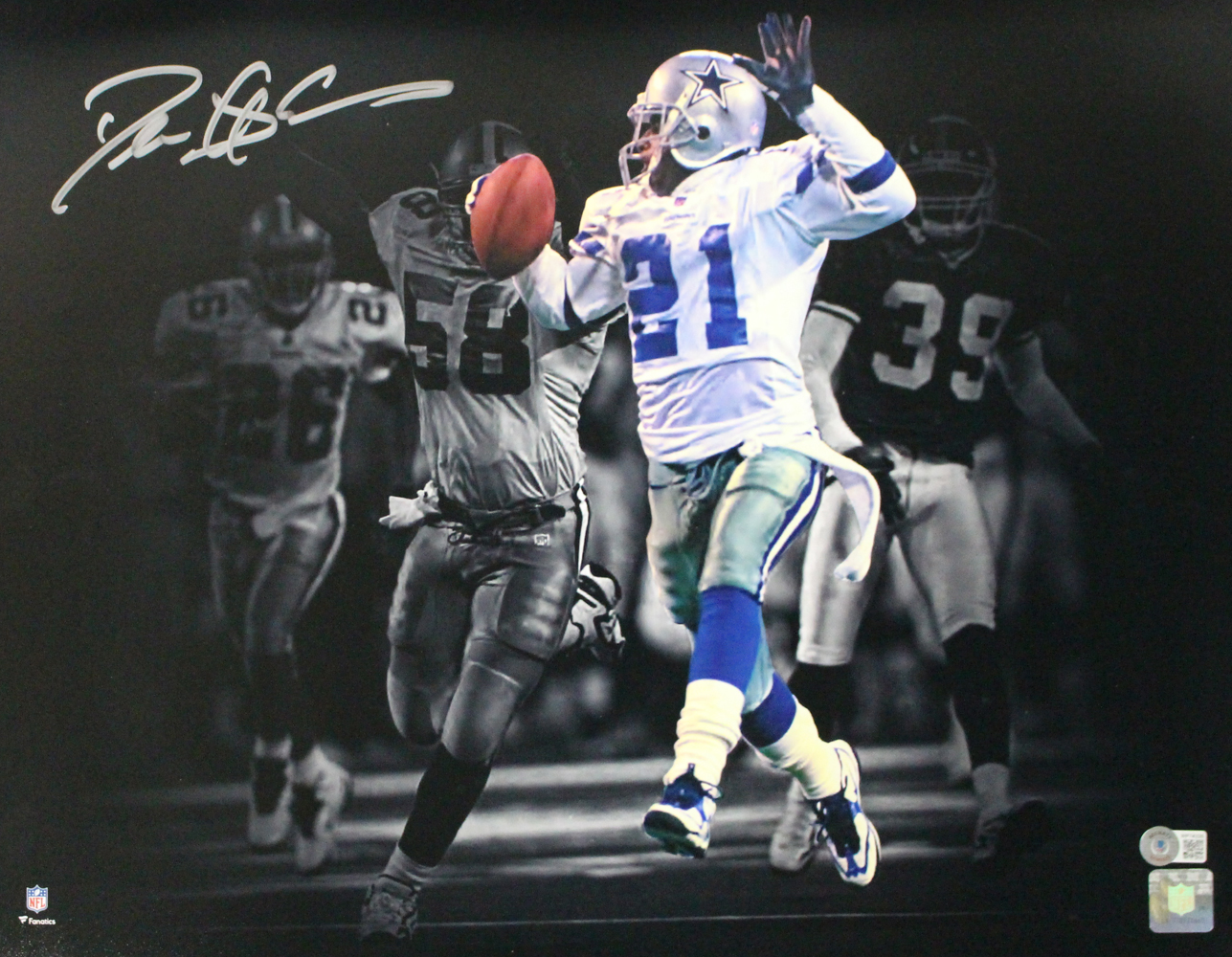 Deion Sanders Autographed/Signed Dallas Cowboys 16x20 Photo Beckett