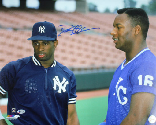 Deion Sanders Autographed/Signed New York Yankees 16x20 Photo BAS 25716 PF