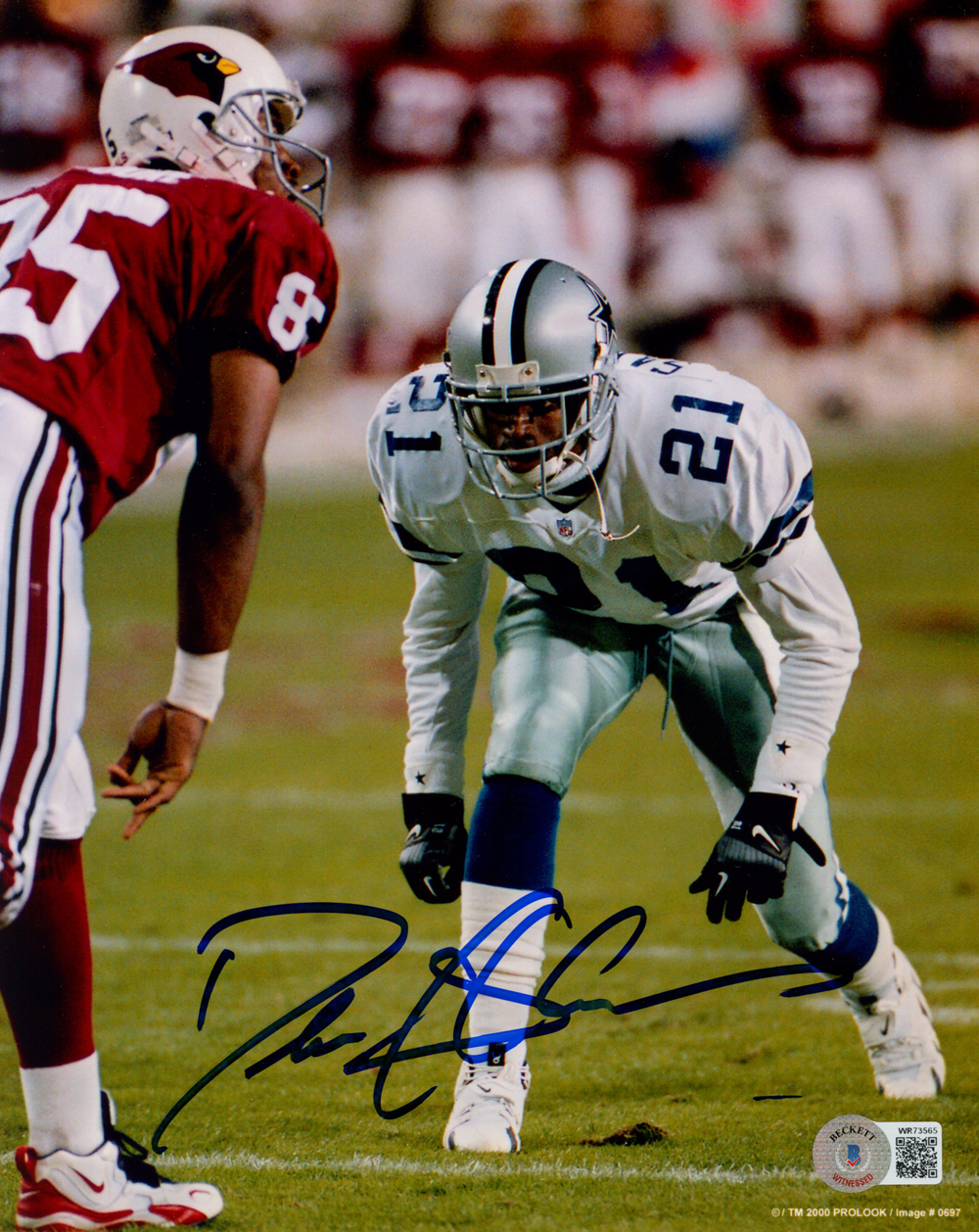Deion Sanders Autographed/Signed Dallas Cowboys 8x10 Photo Beckett