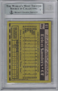 Deion Sanders Autographed New York Yankees 1990 Topps Trading Card BAS 25369