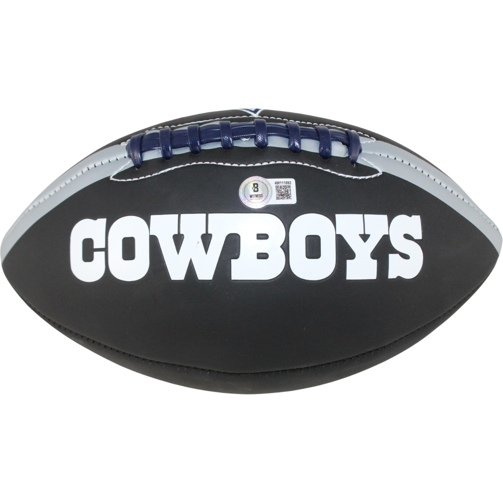 Deion Sanders Autographed Dallas Cowboys Black Logo Football Beckett WIT 53347 3 Deion Sanders Autographed Dallas Cowboys Black Logo Football Beckett WIT 53347