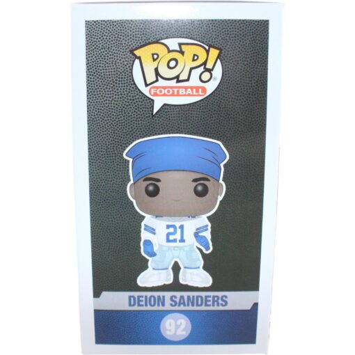 Deion Sanders Autographed Dallas Cowboys Funk Pop! #92 Beckett Witness 51743