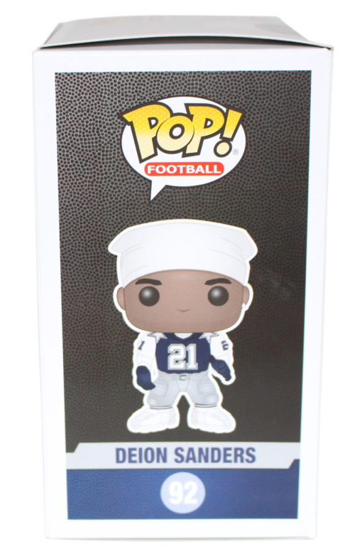 Deion Sanders Autographed/Signed Dallas Cowboys NFL Funko Pop #92 BAS 25072