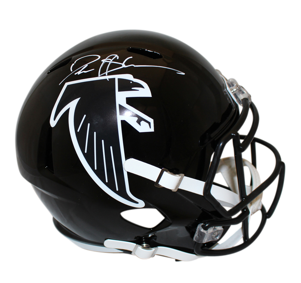 Deion Sanders Autographed Atlanta Falcons F/S 90-02 TB Speed Helmet BAS