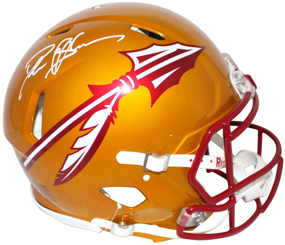 Deion Sanders Signed Florida State Seminoles Authentic Flash Helmet BAS