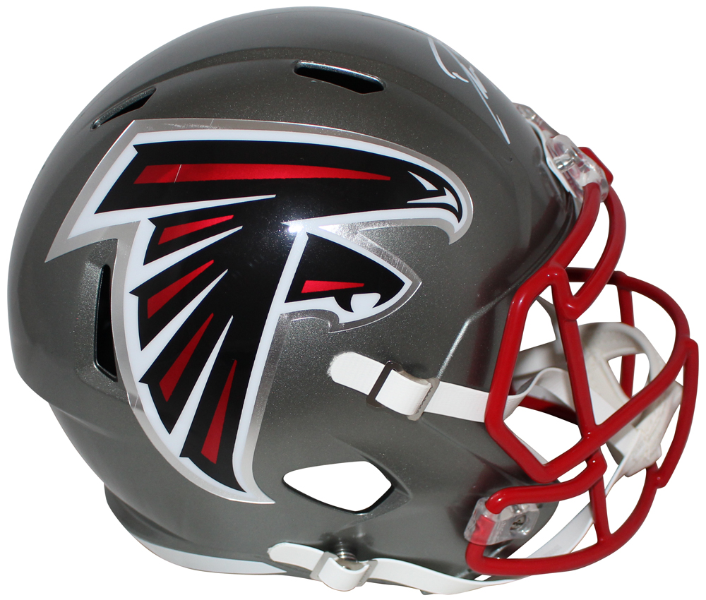 Deion Sanders Autographed/Signed Atlanta Falcons F/S Flash Helmet BAS