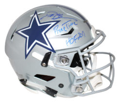 Deion Sanders Signed Dallas Cowboys Authentic Speed Flex Helmet 2 Insc BAS 25974