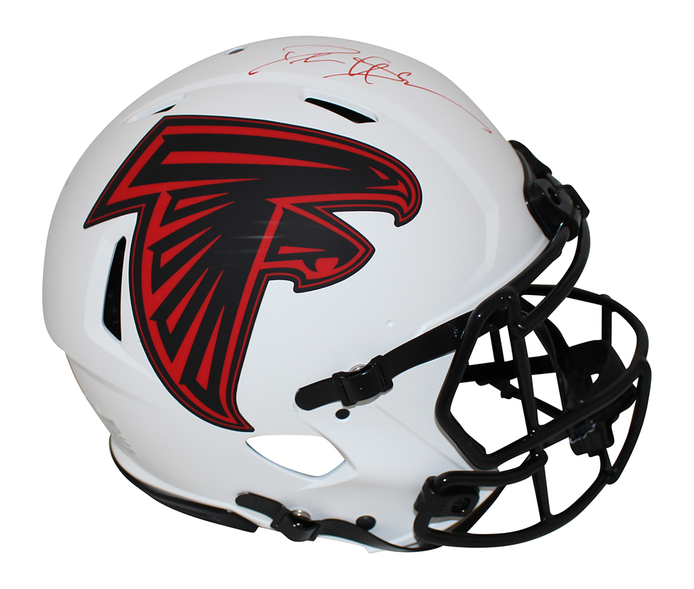 Deion Sanders Autographed Atlanta Falcons Authentic Lunar Helmet Beckett 32080
