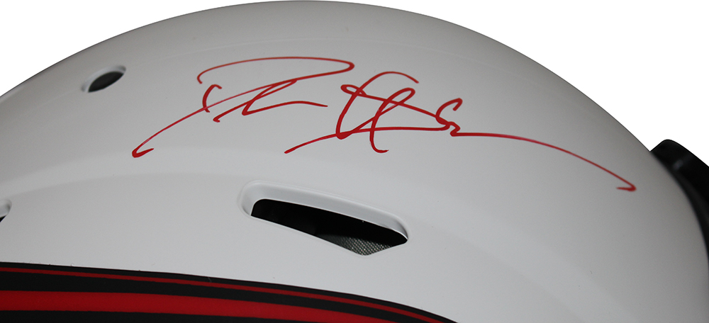 Deion Sanders Signed Atlanta Falcons Authentic Lunar Speed Helmet BAS 32080