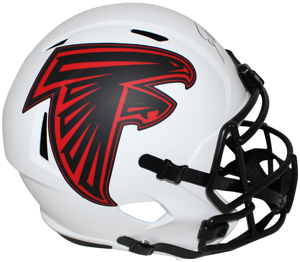 Deion Sanders Autographed/Signed Atlanta Falcons F/S Lunar Helmet BAS