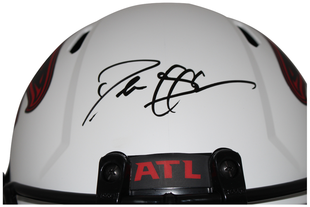 Deion Sanders Autographed/Signed Atlanta Falcons F/S Lunar Helmet BAS