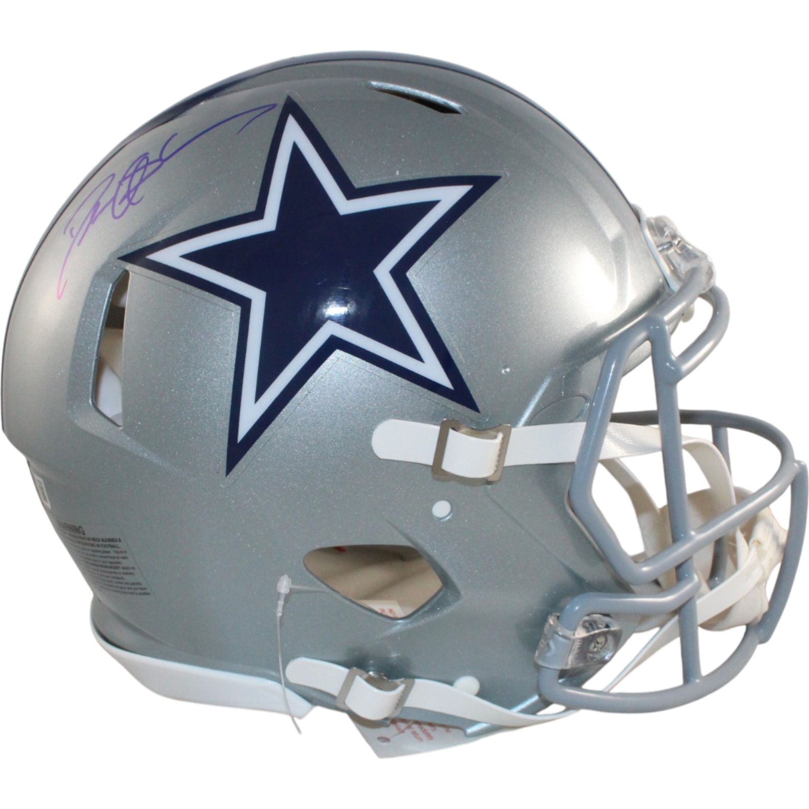 Deion Sanders Autographed Dallas Cowboys Authentic Helmet Beckett Witness 55251