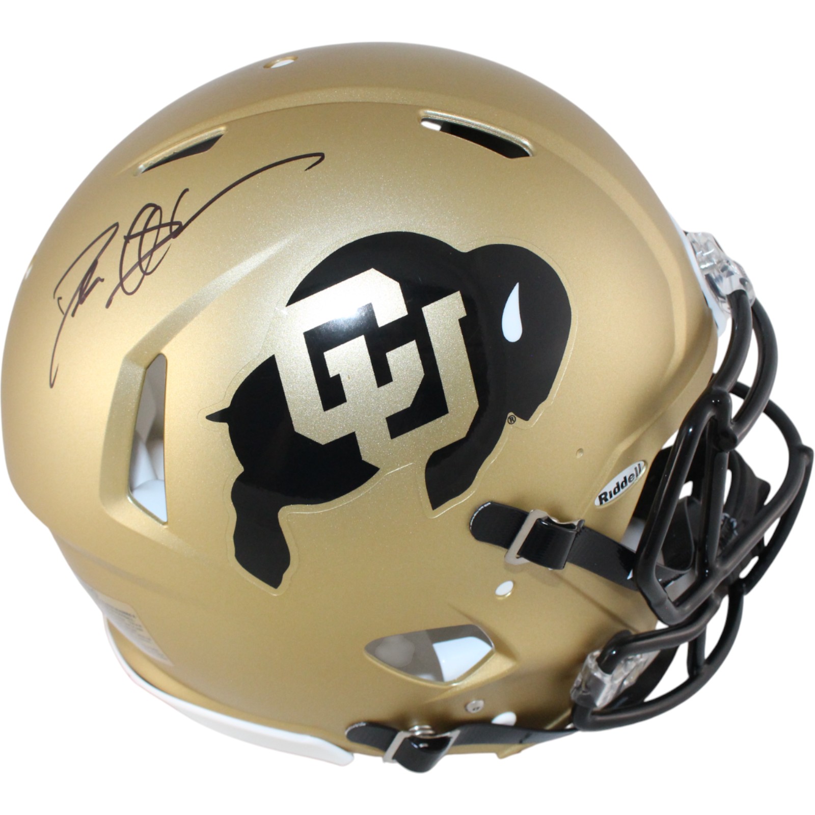 Deion Sanders Autographed Colorado Buffaloes Pro Helmet Beckett Witness 51739