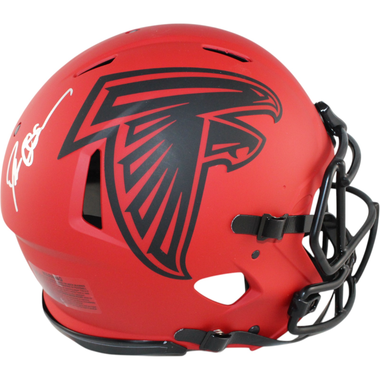 Deion Sanders Autographed Atlanta Falcons Pro Rave Helmet Beckett Witness 51720