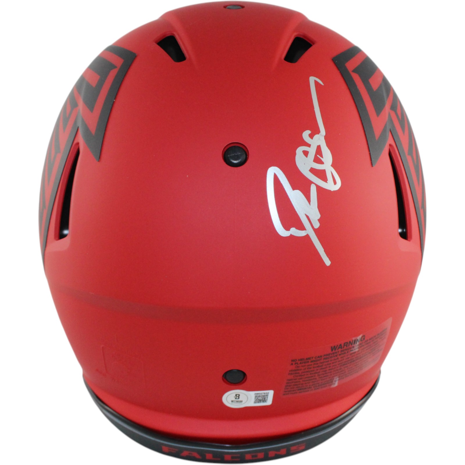 Deion Sanders Autographed Atlanta Falcons Pro Rave Helmet Beckett Witness 51720 3 Deion Sanders Autographed Atlanta Falcons Pro Rave Helmet Beckett Witness 51720