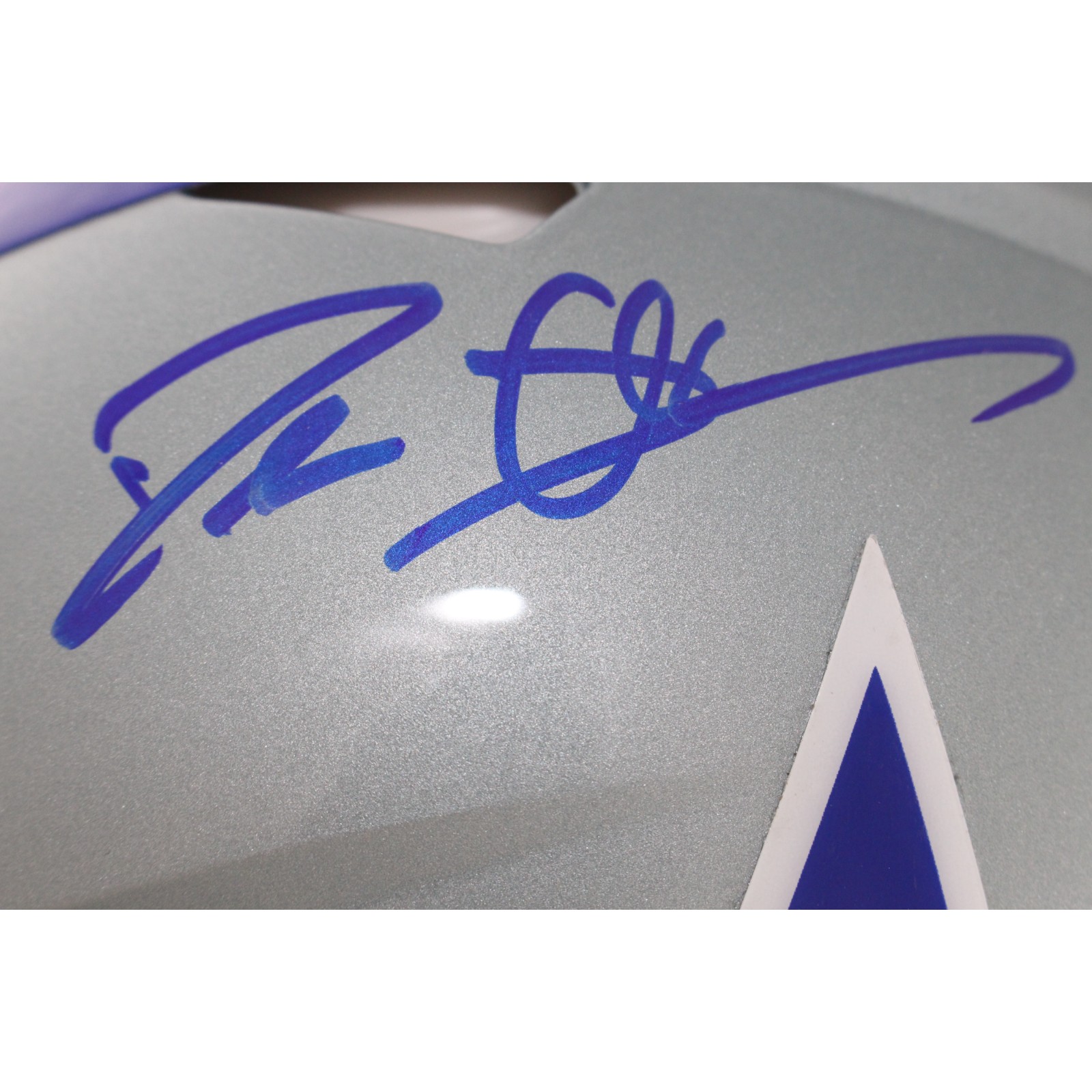 Deion Sanders Autographed Dallas Cowboys Pro TB Helmet Beckett Witness 51744