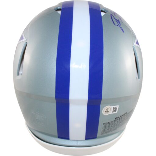 Deion Sanders Autographed Dallas Cowboys Pro TB Helmet Beckett Witness 51744
