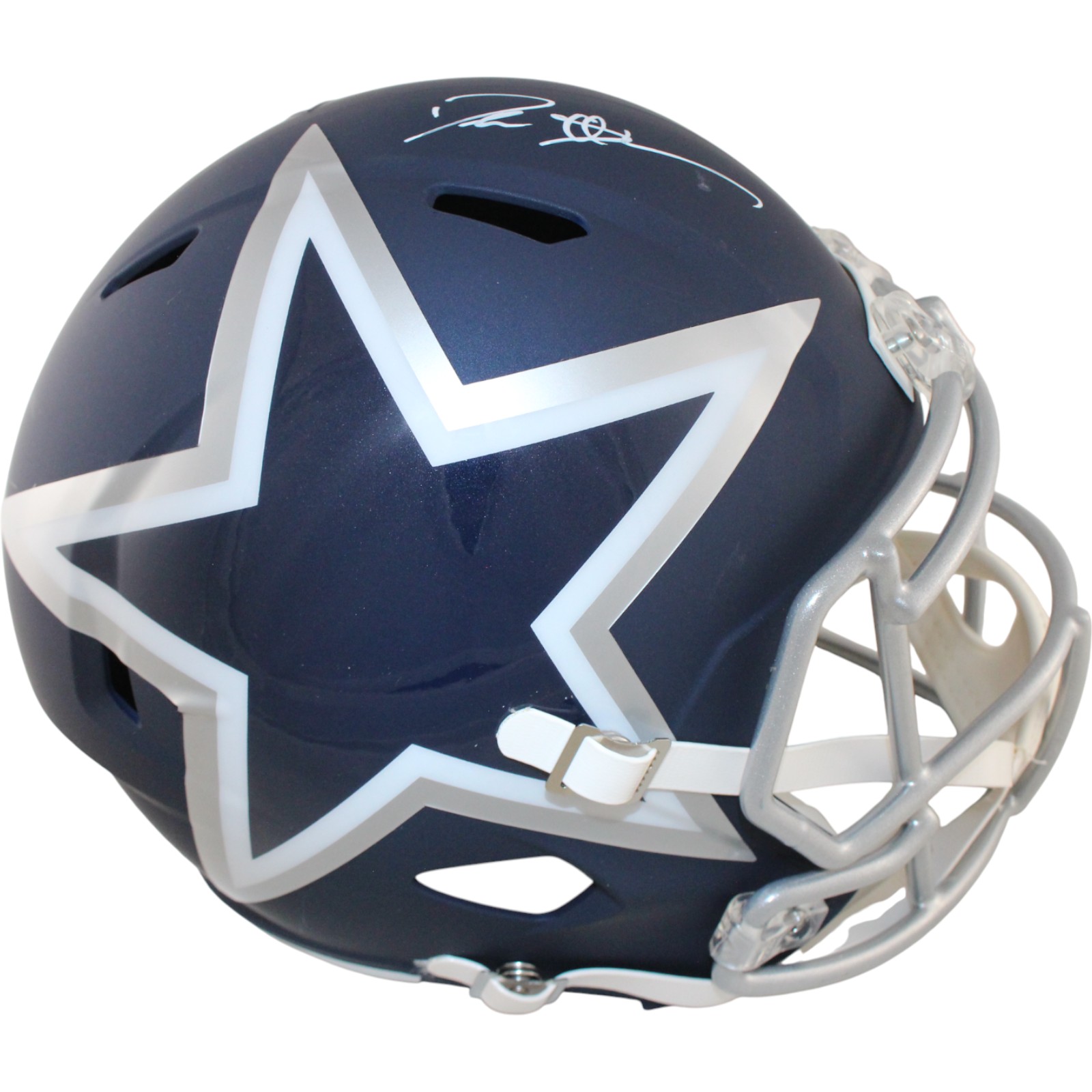 Deion Sanders Autographed Dallas Cowboys F/S AMP Helmet Beckett Witness 51746