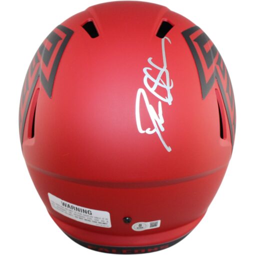 Deion Sanders Autographed Atlanta Falcons F/S Rave Helmet Beckett Witness 51729