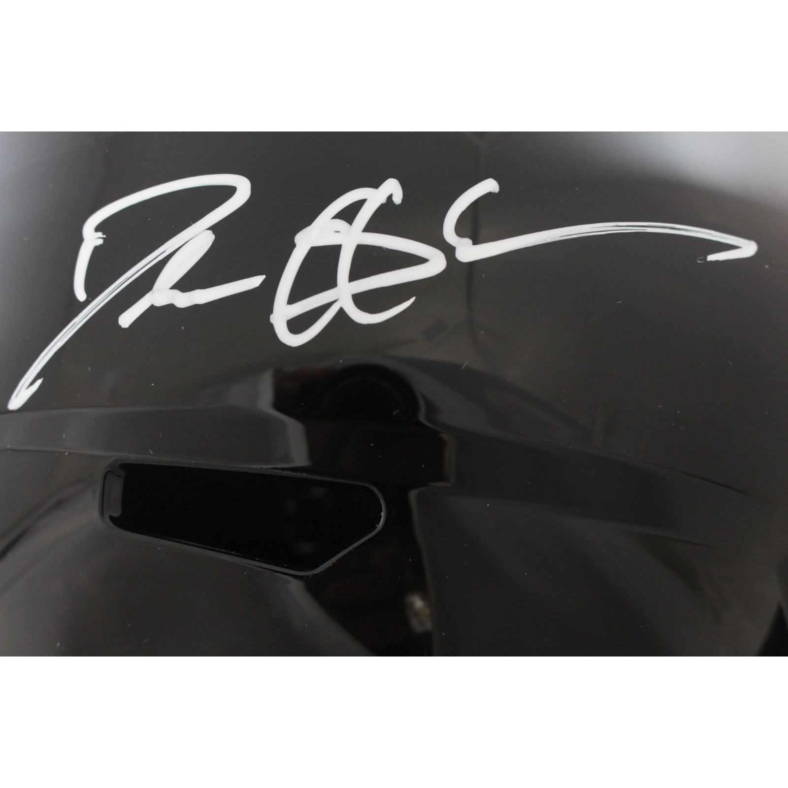 Deion Sanders Autographed Atlanta Falcons F/S TB Helmet Beckett Witness 51730