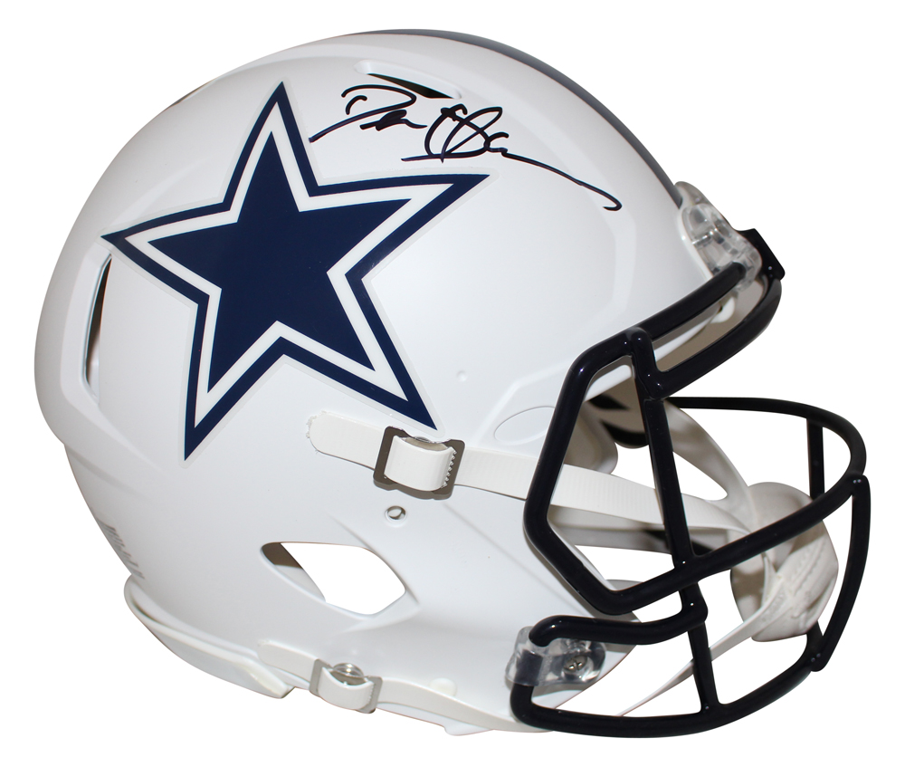 Deion Sanders Autographed Dallas Cowboys Authentic Flat White Helmet BAS 27435
