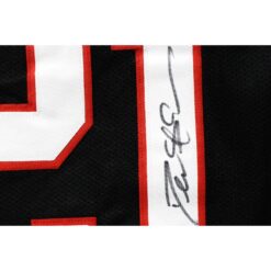 Deion Sanders Autographed/Signed Pro Style XL Black Jersey Beckett W 53318