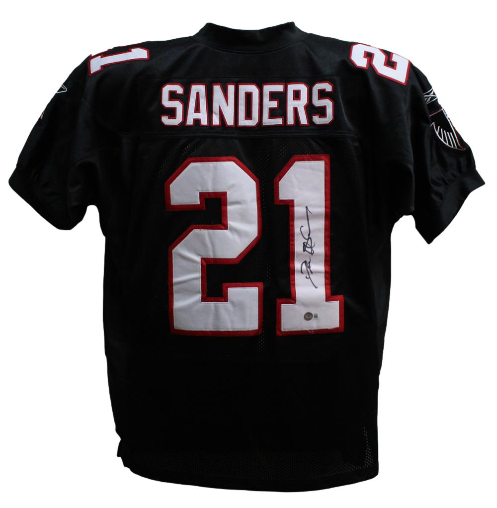 Deion Sanders Signed Atlanta Falcons Mitchell & Ness Red Legacy